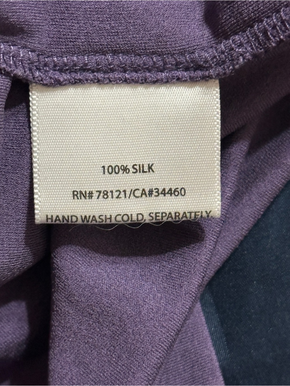 Eileen Fisher Stretch 100% Silk Jersey Long Cami Violette - XS - Picture 4 of 7